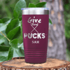 Maroon Hockey Tumbler With Cold Ice No Care Design