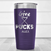 Purple Hockey Tumbler With Cold Ice No Care Design