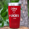 Red Hockey Tumbler With Cold Ice No Care Design