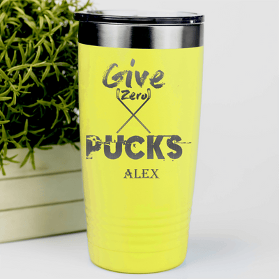 Yellow Hockey Tumbler With Cold Ice No Care Design