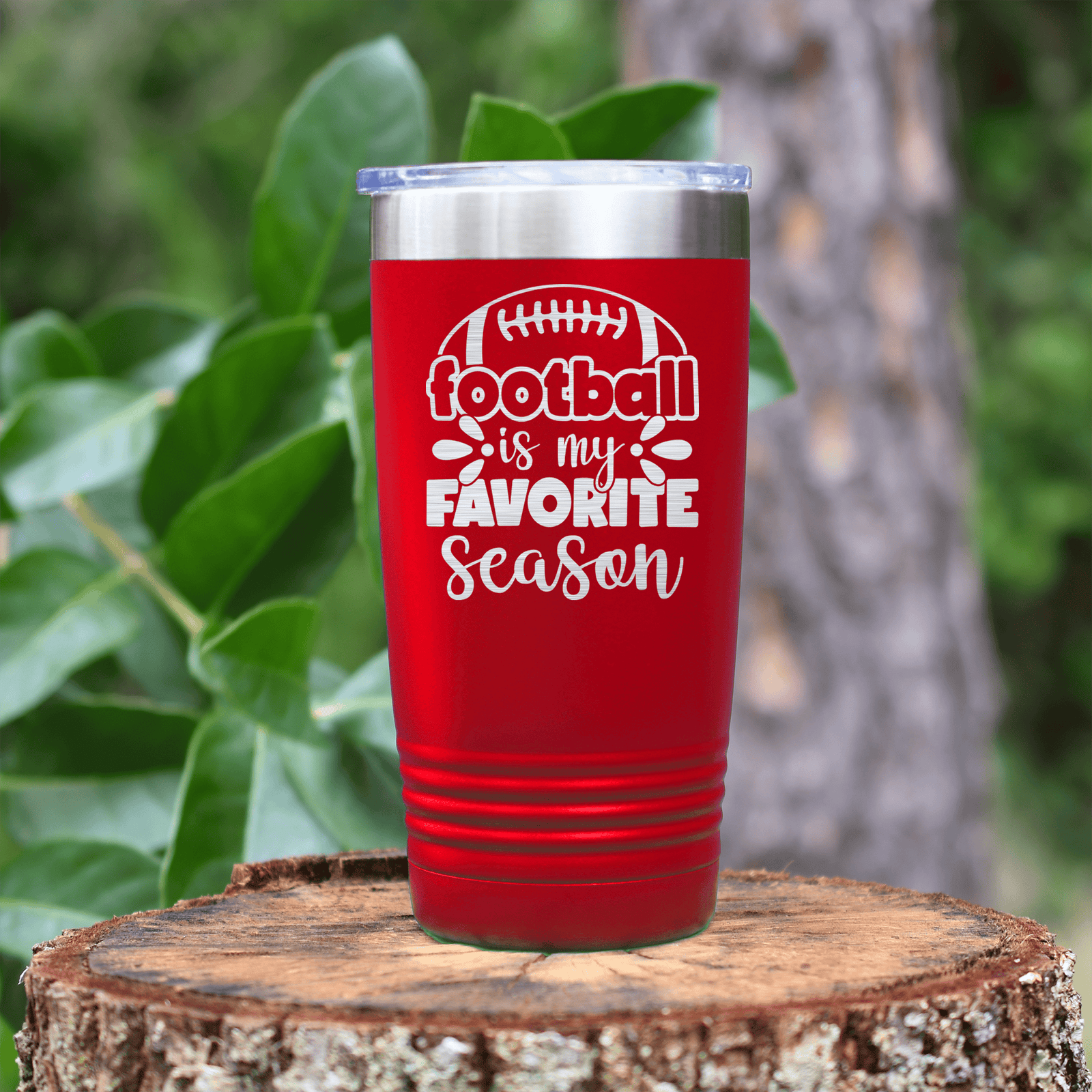 Red football tumbler Countdown To Kickoff