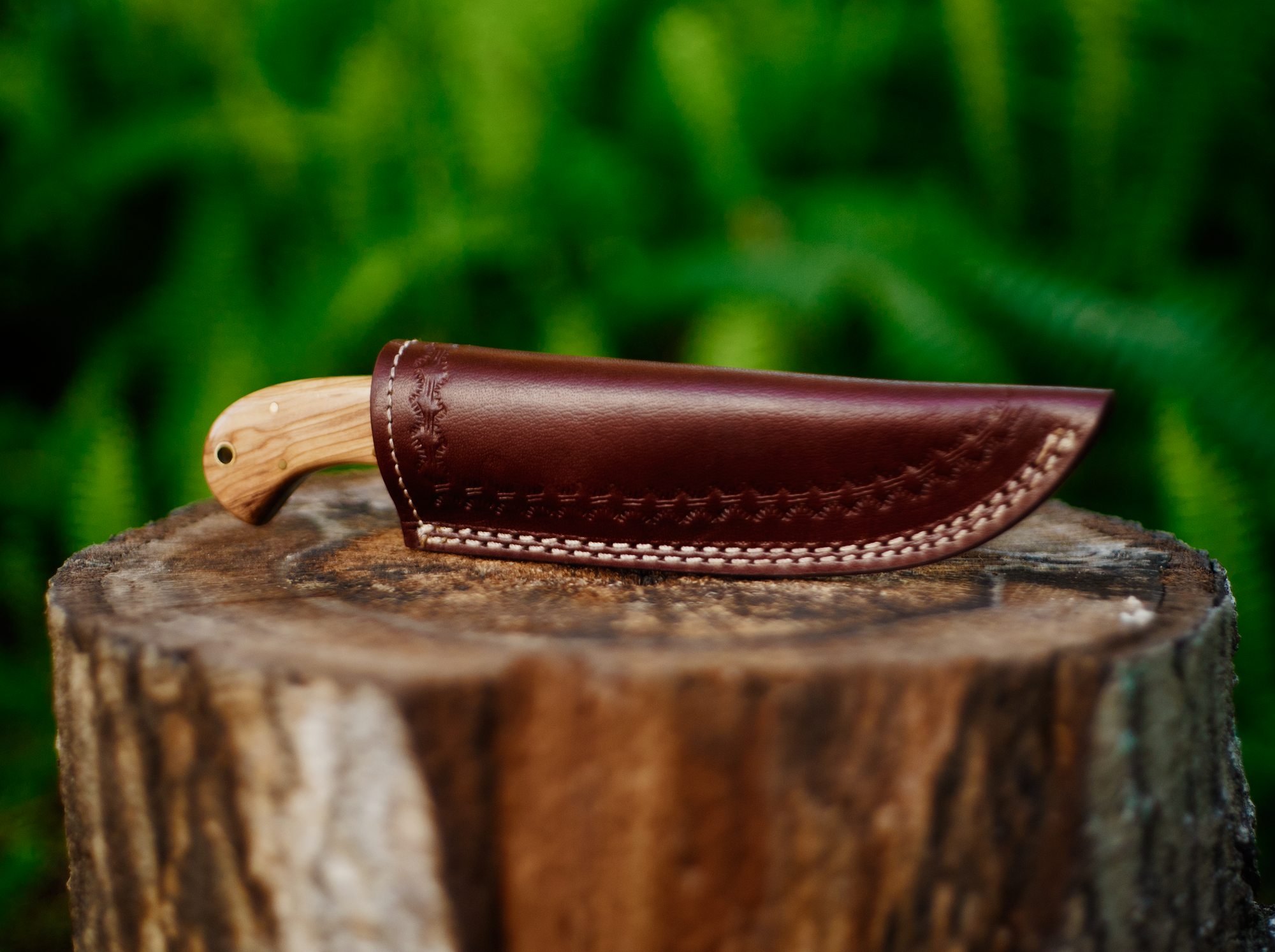 Olive Wood And Bone Skinner