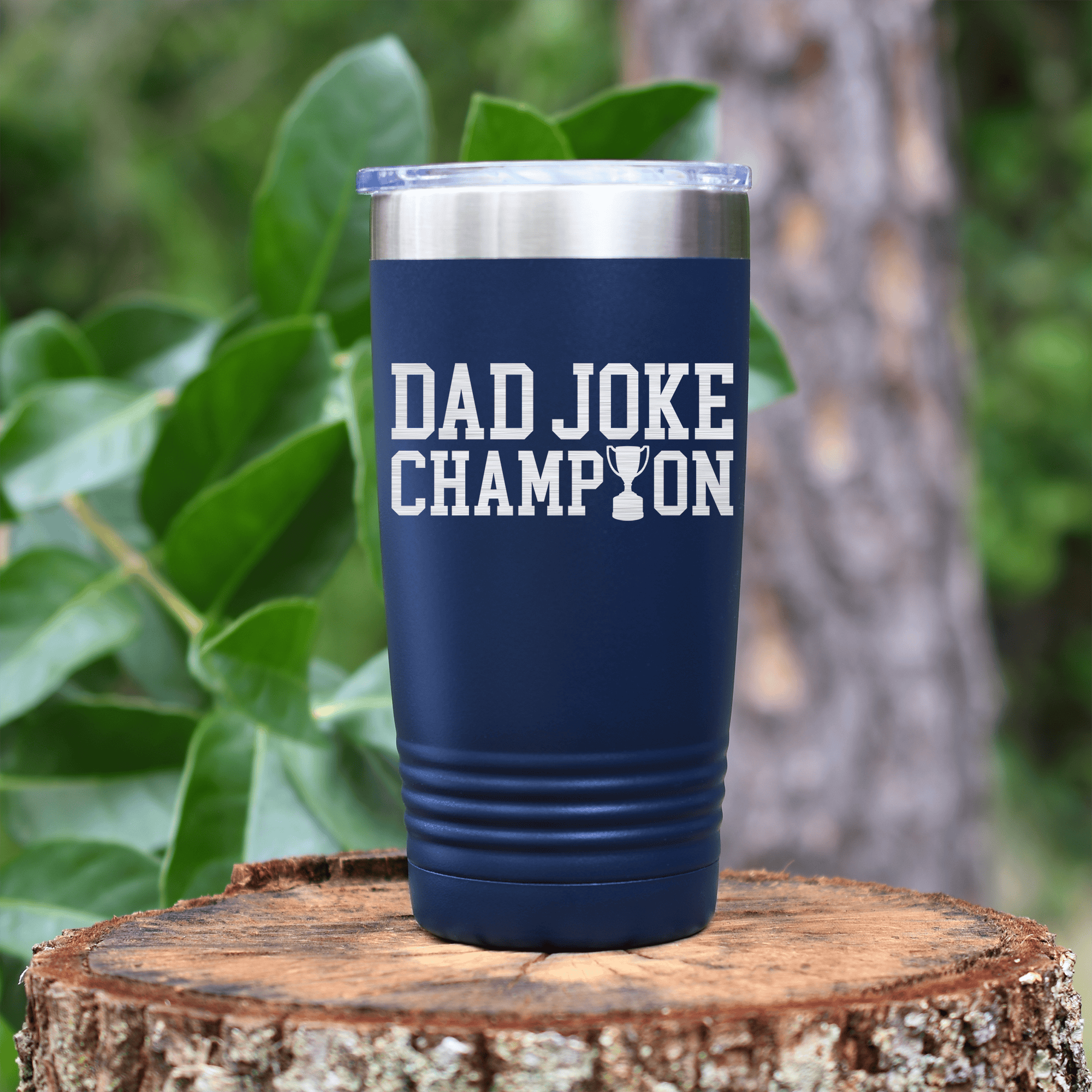 Navy fathers day tumbler Dad Joke Champion