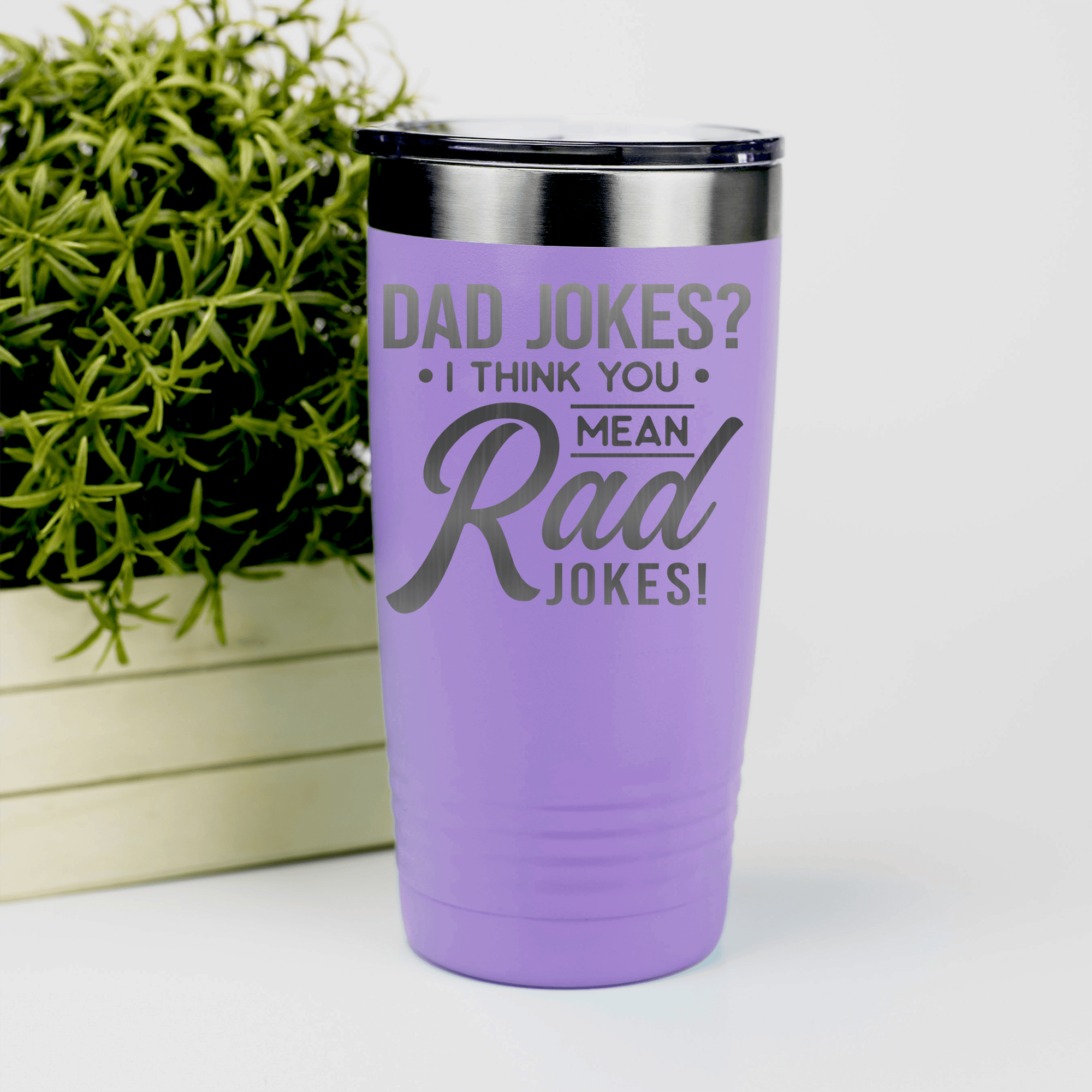 Light Purple fathers day tumbler Dad Jokes Are Rad