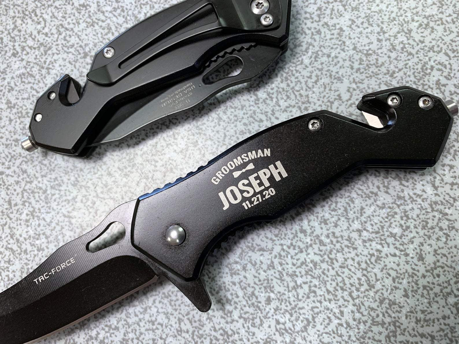 Black Finish 3-Function Pocket Knife with Keychain - JB's Awards & Custom  Apparel