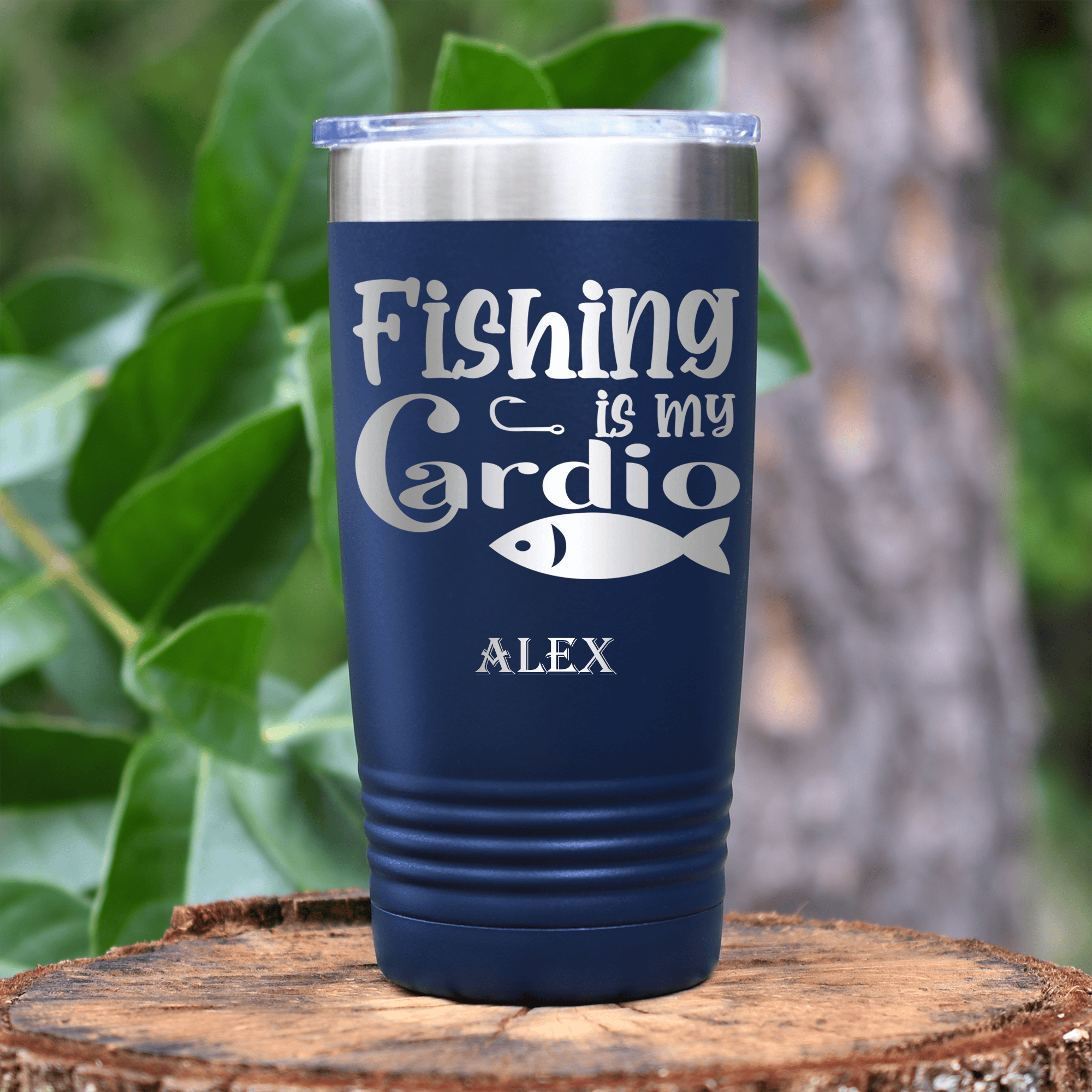 GiftsForYouNow Embroidered Hooked on Grandpa Personalized Fishing Towel,  Navy