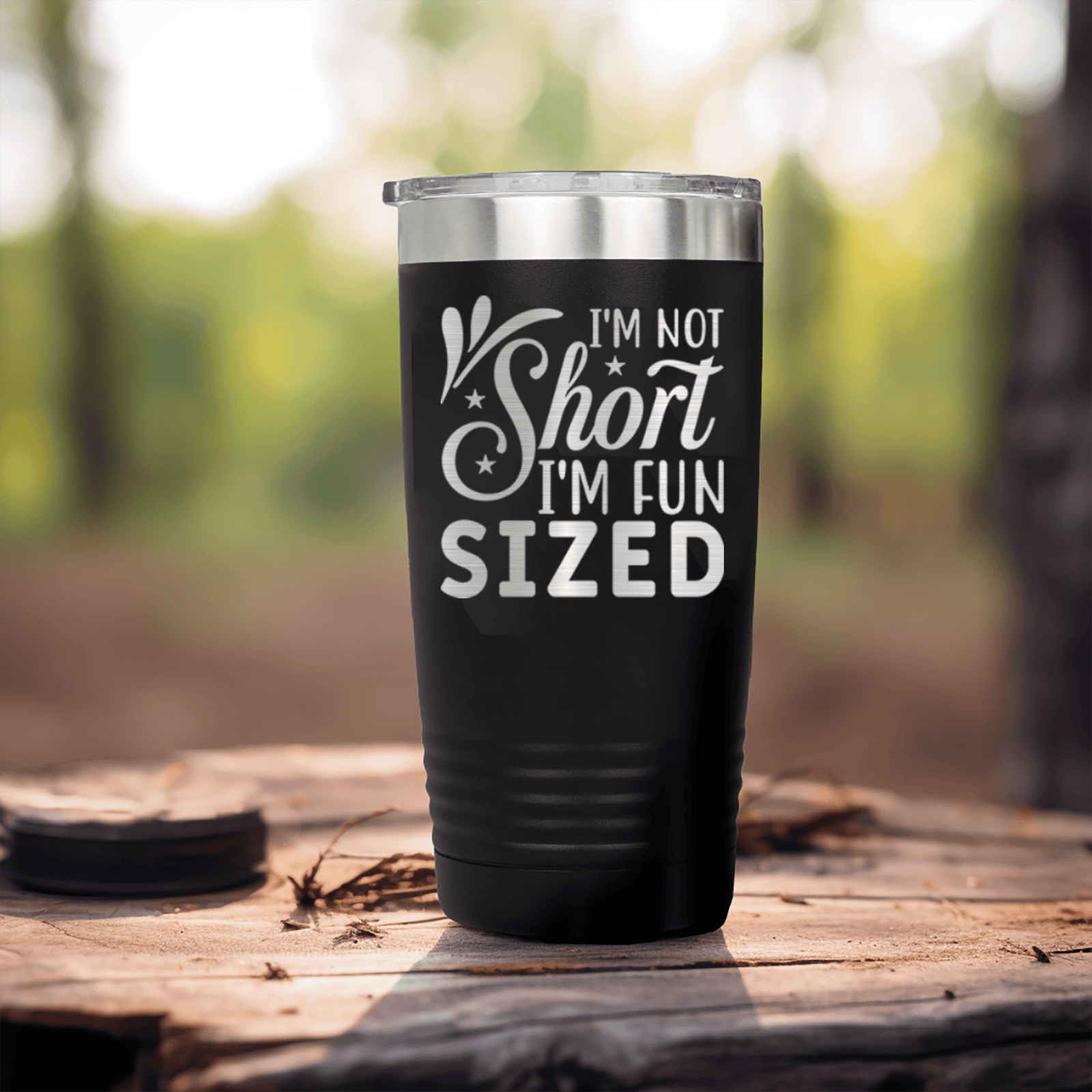 Black funny tumbler Fun Sized