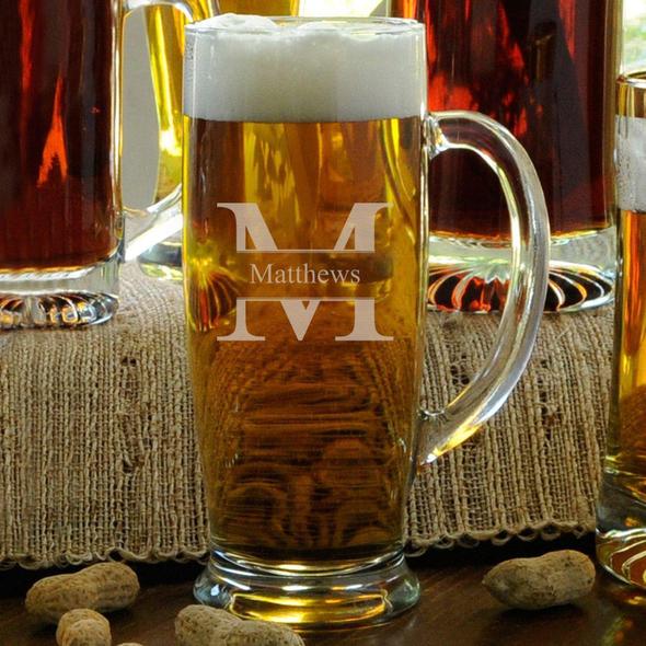 Custom Engraved Beer Mug on Groovy Guy Gifts