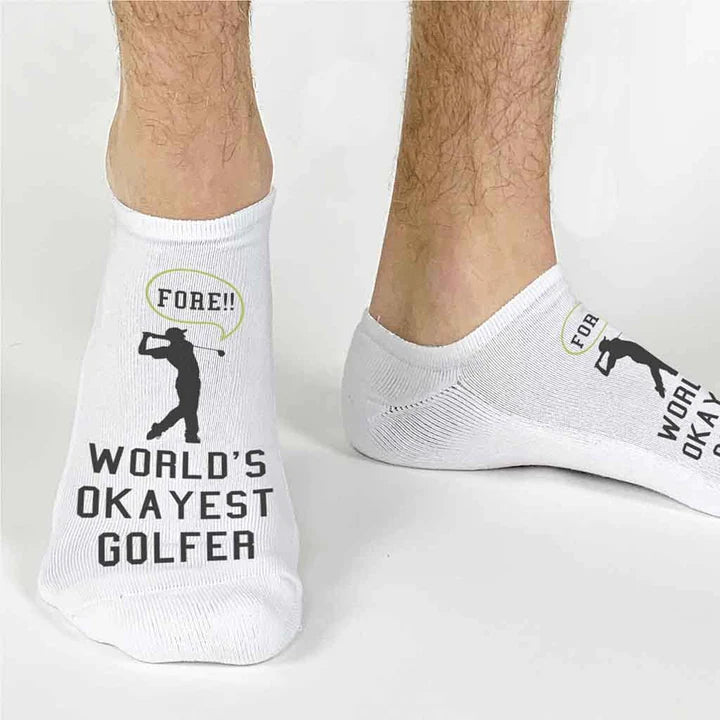 World&#39;s Okayest Golfer Golf Socks