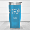 Light Blue Hockey Tumbler With Game Before Gain Design