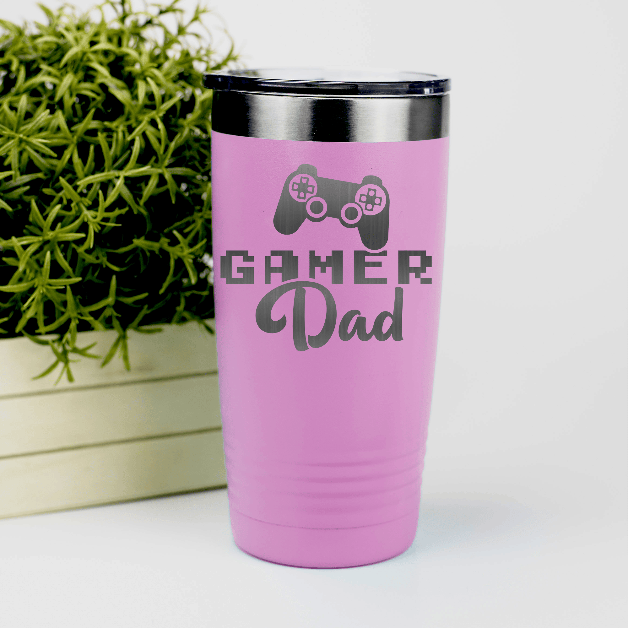 Pink fathers day tumbler Gamer Dad