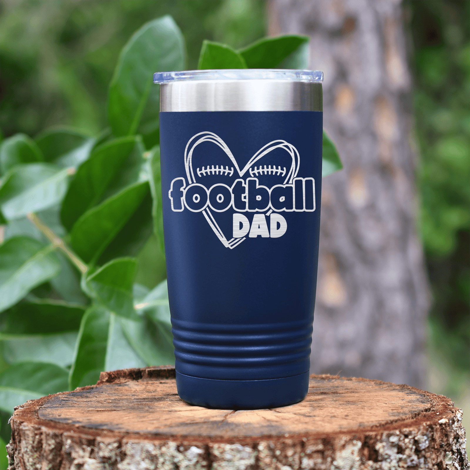 Navy football tumbler Heartfelt Football Dad