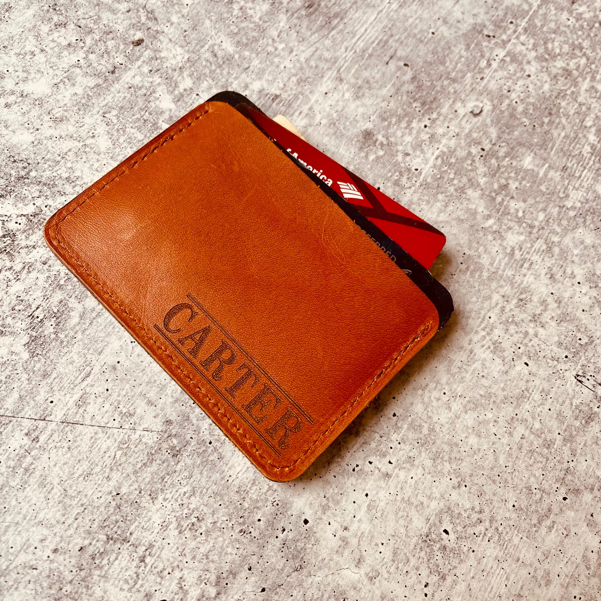 Red Leather Wallet Personalized Leather Red Wallet Front 