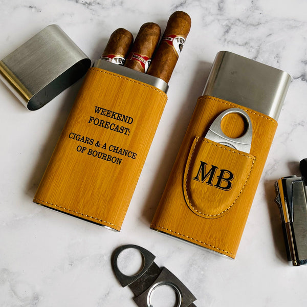Luxury Cigar Case Personalized Gift Christmas Gift for Men 