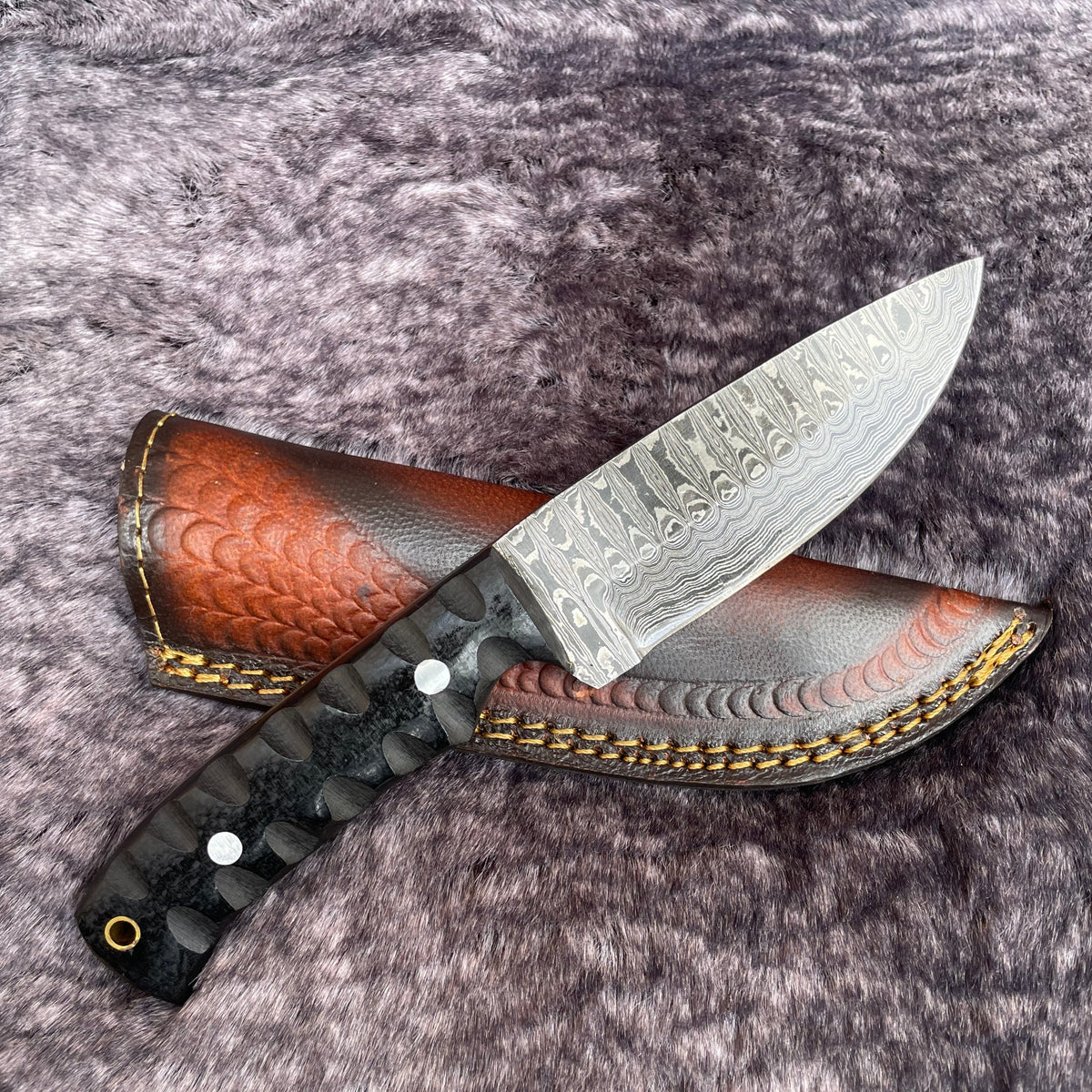 Black Micarta Damascus