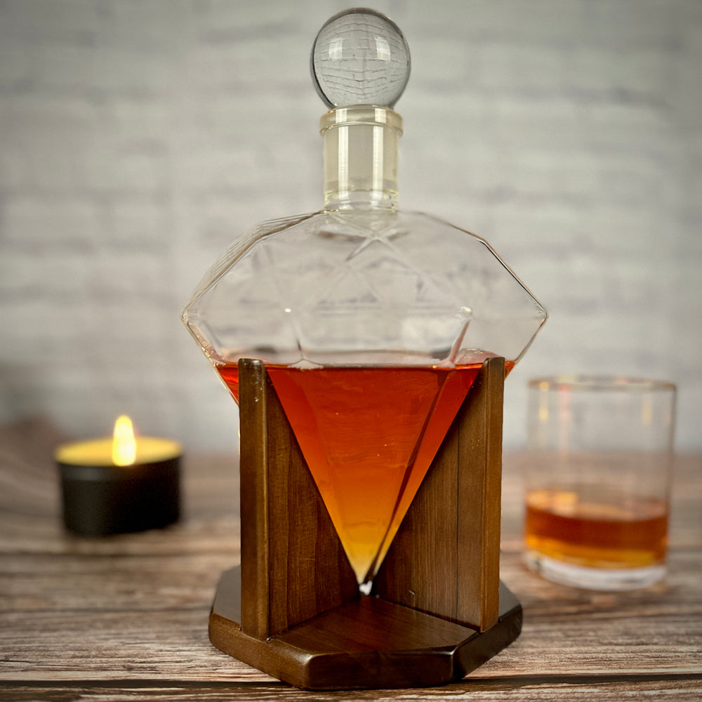 Unique Diamond Shaped Decanter - Groovy Guy Gifts