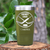 Military Green Hockey Tumbler With Ices Best Instructor Design
