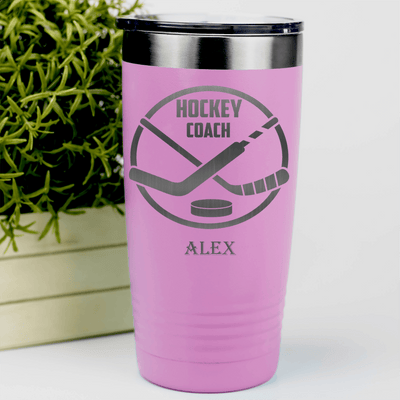 Pink Hockey Tumbler With Ices Best Instructor Design