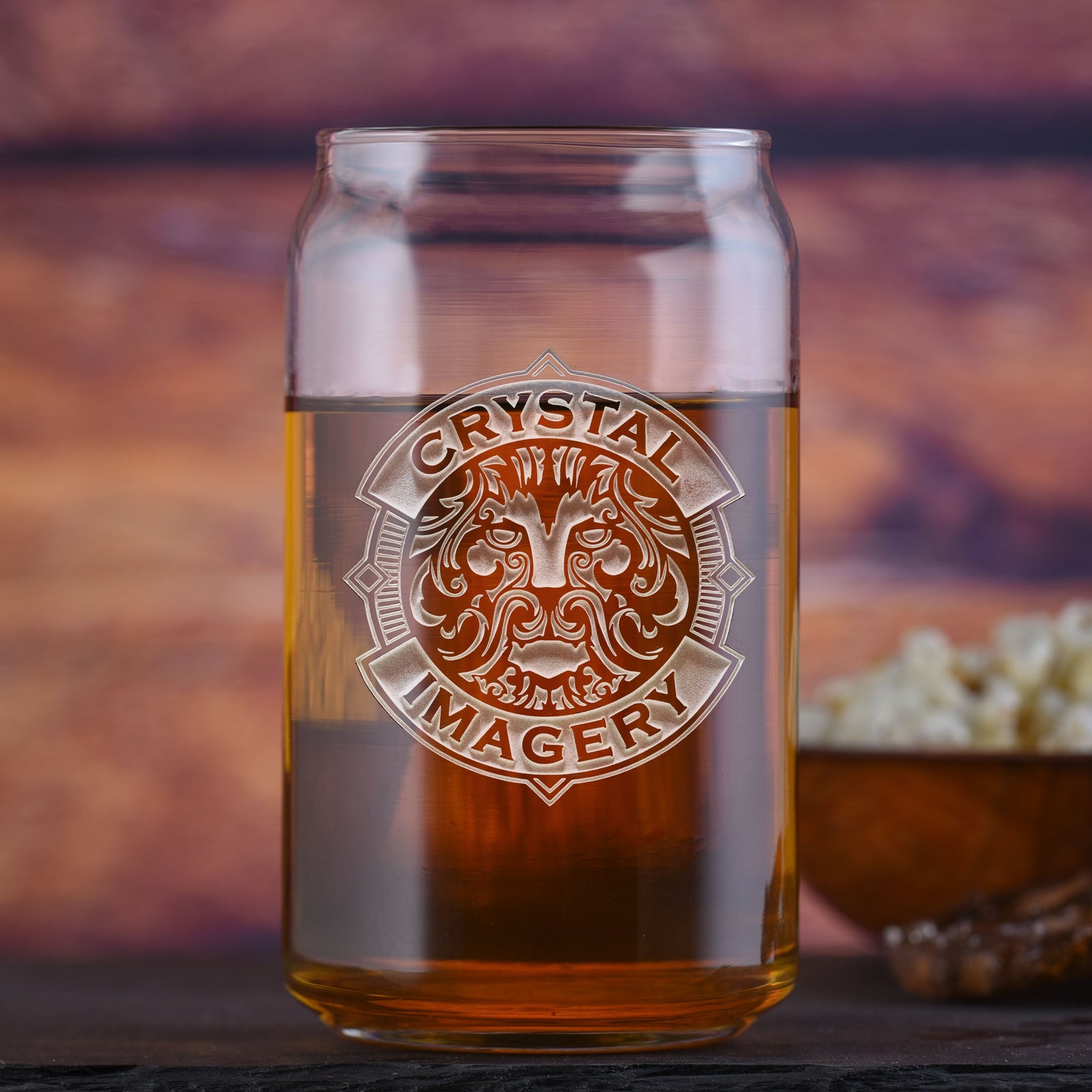 Logo Engraved Beer Can Glasses