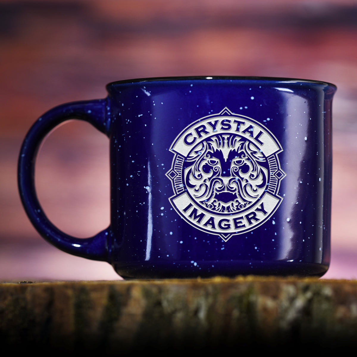 Blue Campfire Mug With Logo