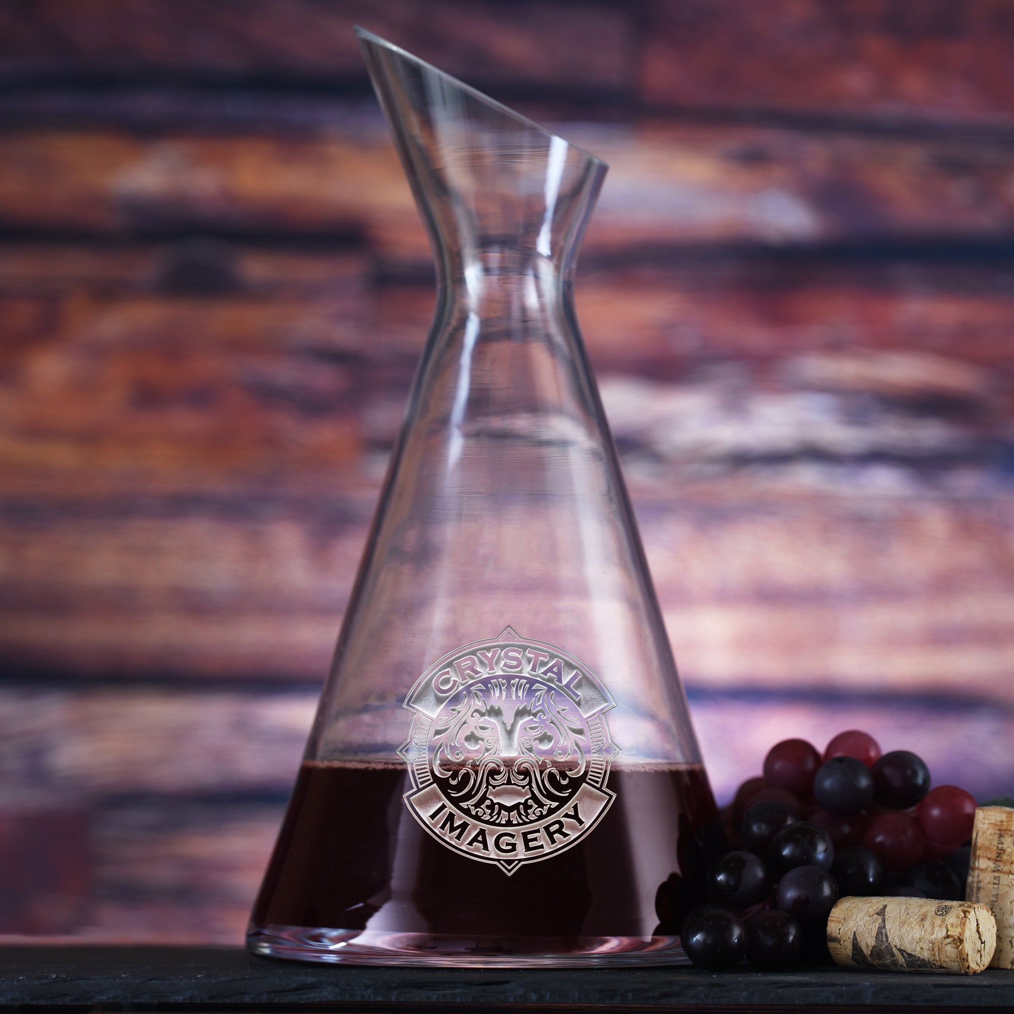 Your Logo Slant Wine Carafe