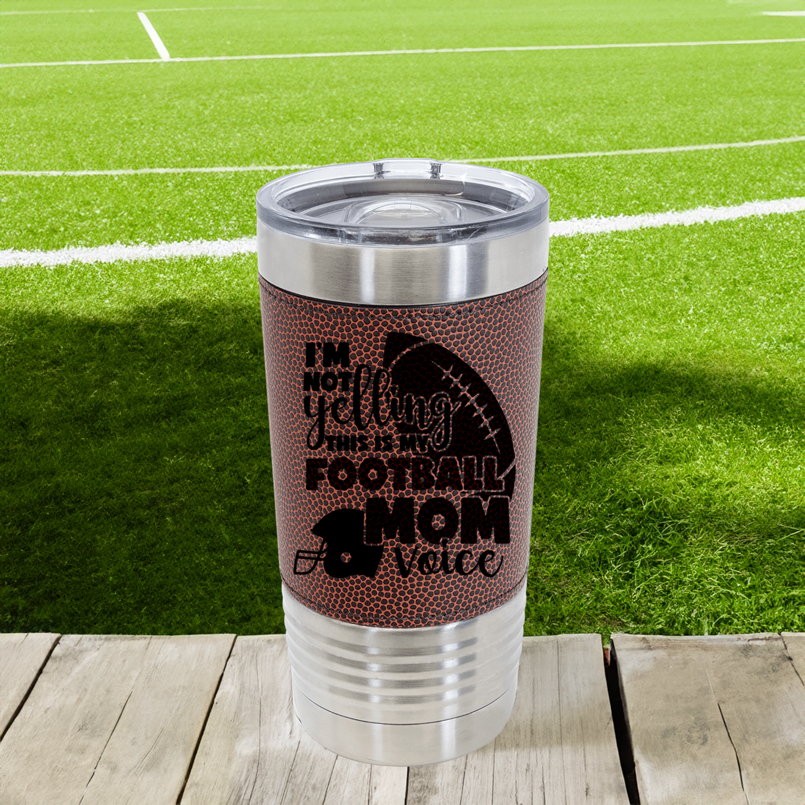 Loud And Proud Football Mom Football Tumbler