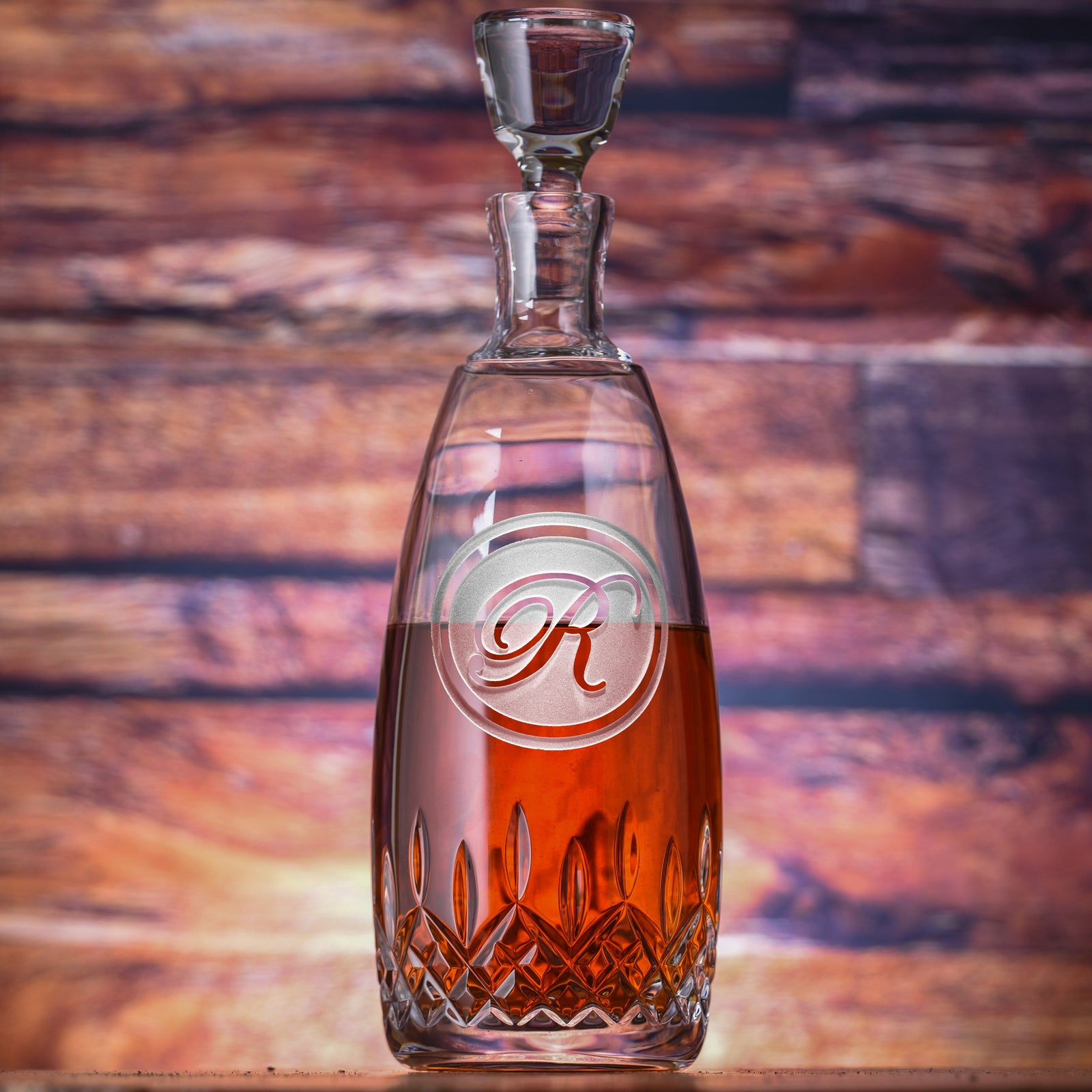 Engraved Waterford Crystal Whiskey Decanter