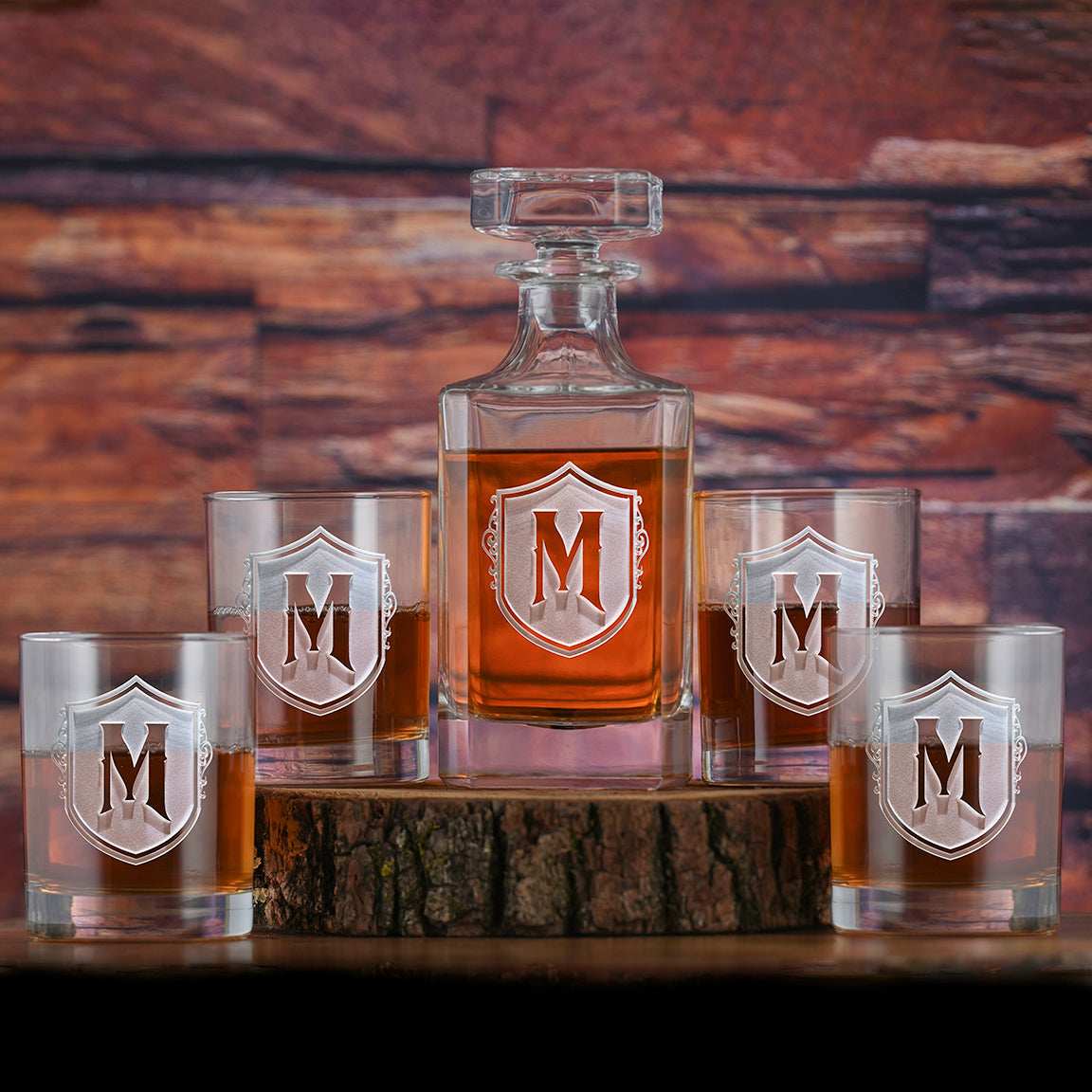 Emblem Decanter &amp; Glasses Set