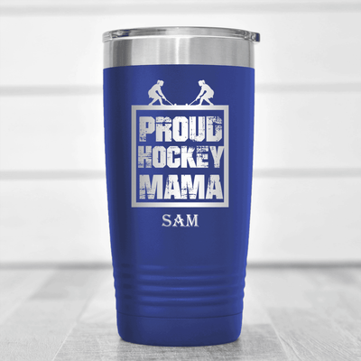 Blue Hockey Tumbler With Mvp Most Valuable Parent Design
