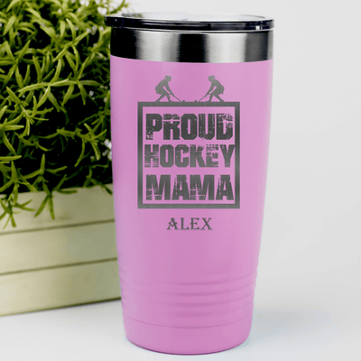 Pink Hockey Tumbler With Mvp Most Valuable Parent Design
