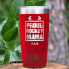Red Hockey Tumbler With Mvp Most Valuable Parent Design