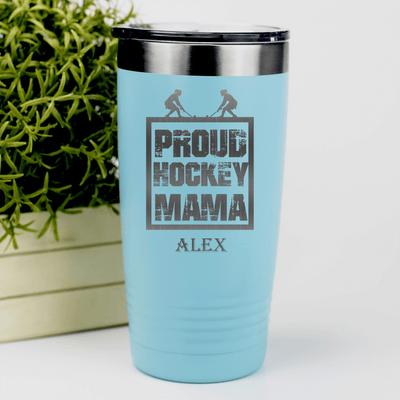 Teal Hockey Tumbler With Mvp Most Valuable Parent Design