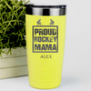 Yellow Hockey Tumbler With Mvp Most Valuable Parent Design