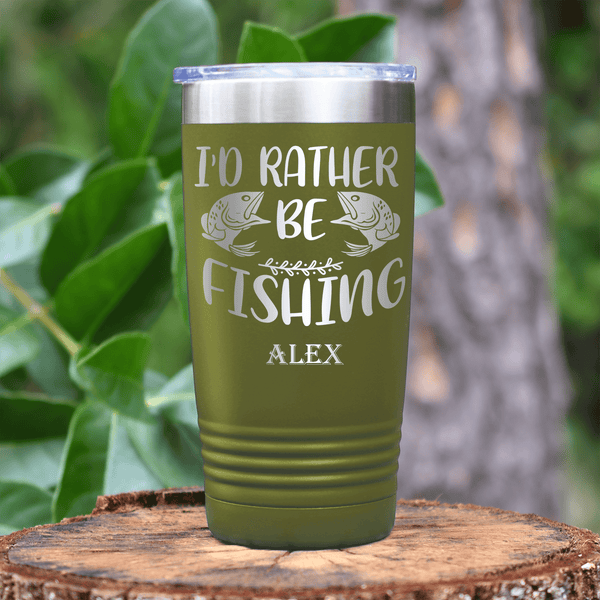 Fishing Tumbler With Rather Be Fishin Design - Groovy Guy Gifts