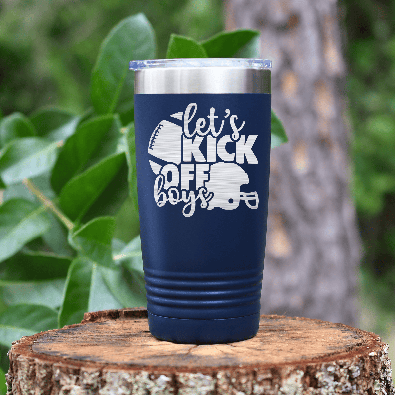 Navy football tumbler Ready Set Football