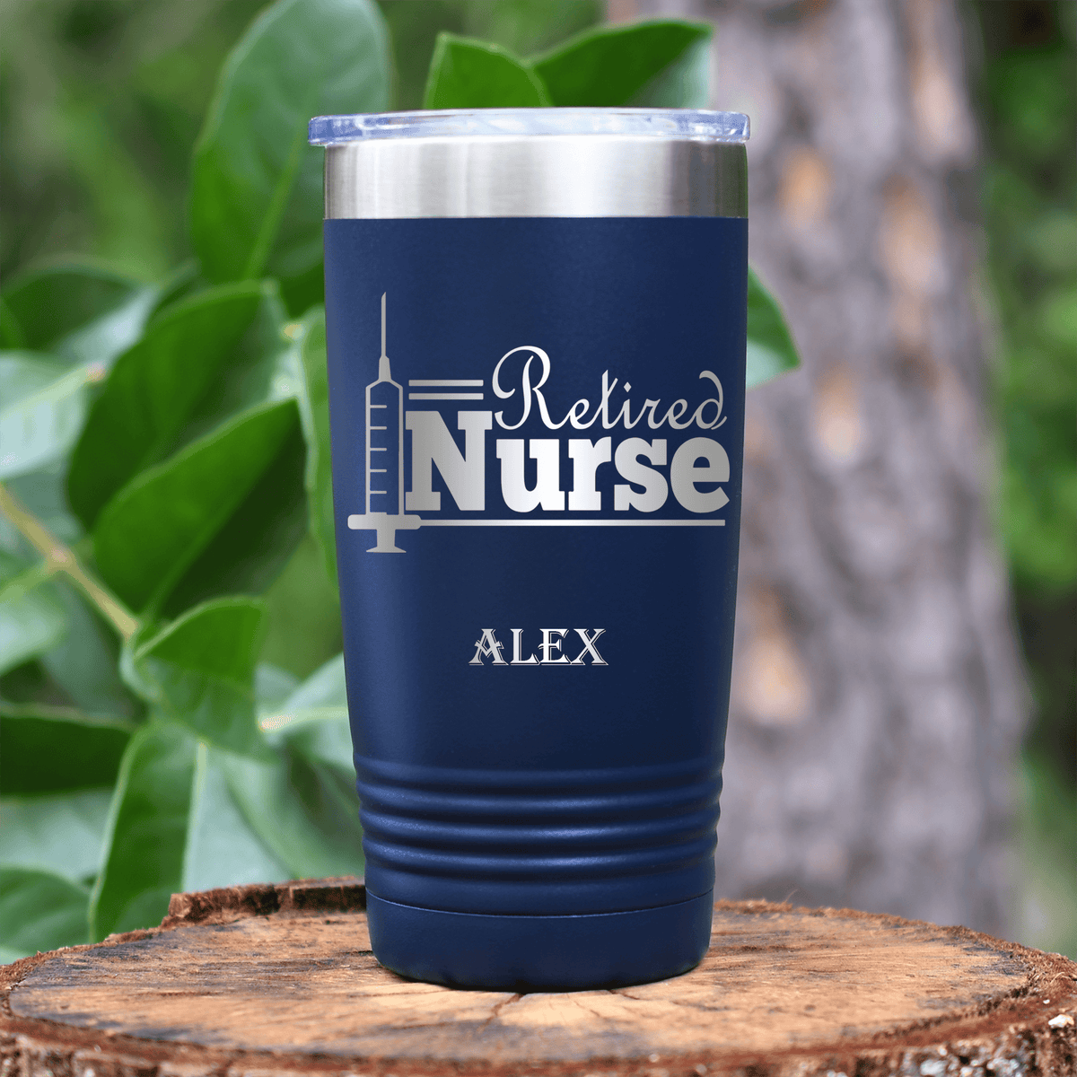 Navy Retirement Tumbler With Retired Nurse Design