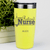 Yellow Retirement Tumbler With Retired Nurse Design