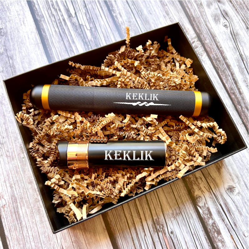 Personalized Cigar Gift Set, Cigar Holder and Cigar Lighter - Groovy Guy Gifts