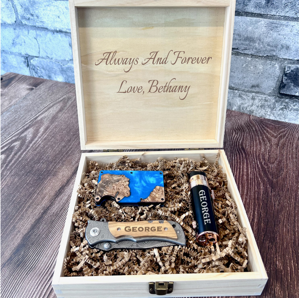Personalized Wine Gift Set With Box - Groovy Guy Gifts