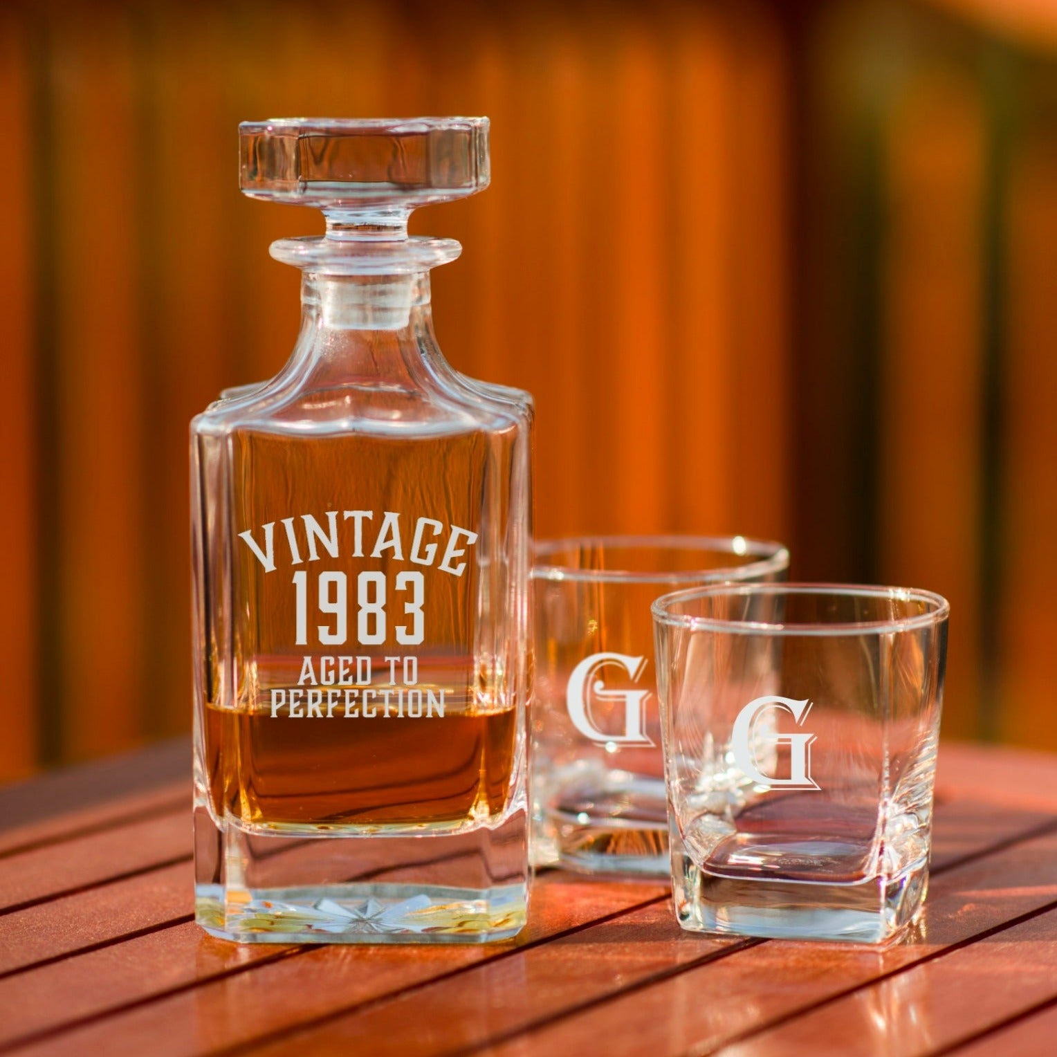 WASP Whiskey Decanter Set Unique Bourbon Glass Gift Ideas 