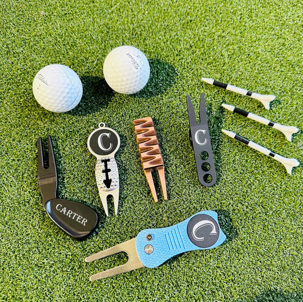 Personalized Golf Ball Pen Money Clip and Divot Tool Gift Set