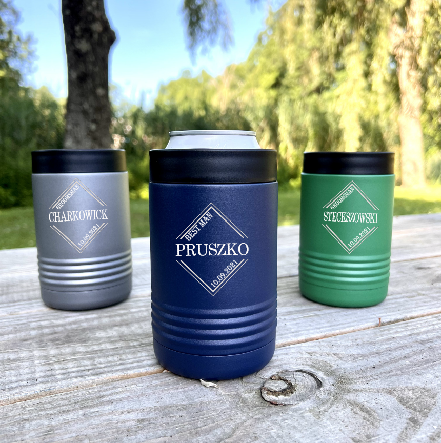 Engraved Wood Finish Koozie - Groovy Guy Gifts