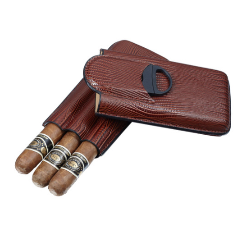 Sleek Smoker Cigar Case &amp; Cutter