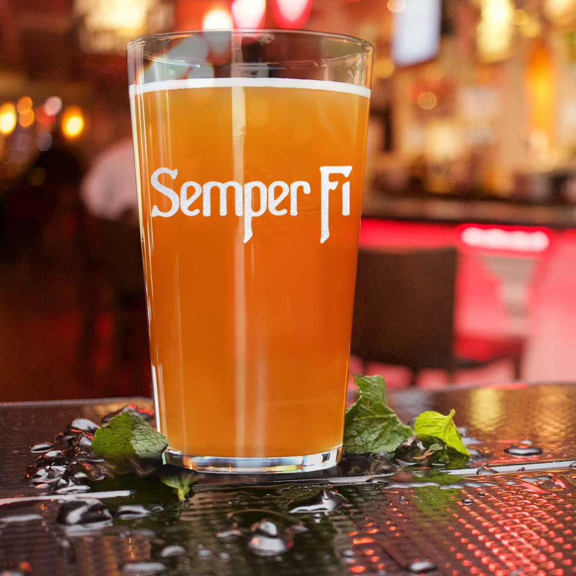 Semper Fi Pint Glass