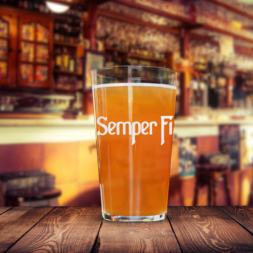 Semper Fi Pint Glass