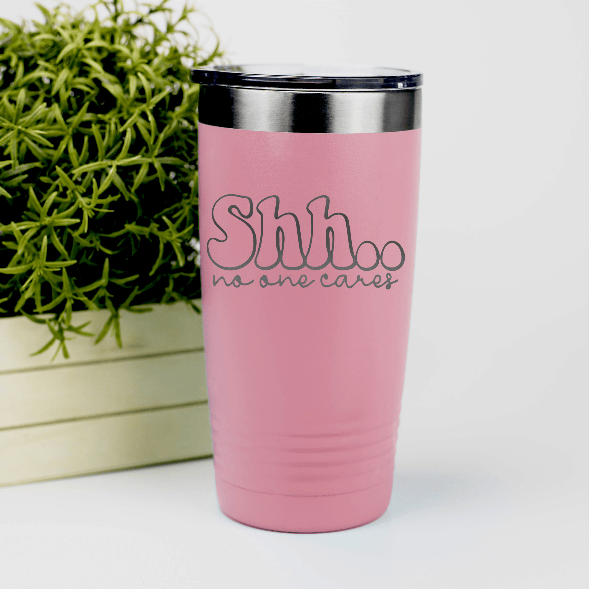 Salmon funny tumbler Shh