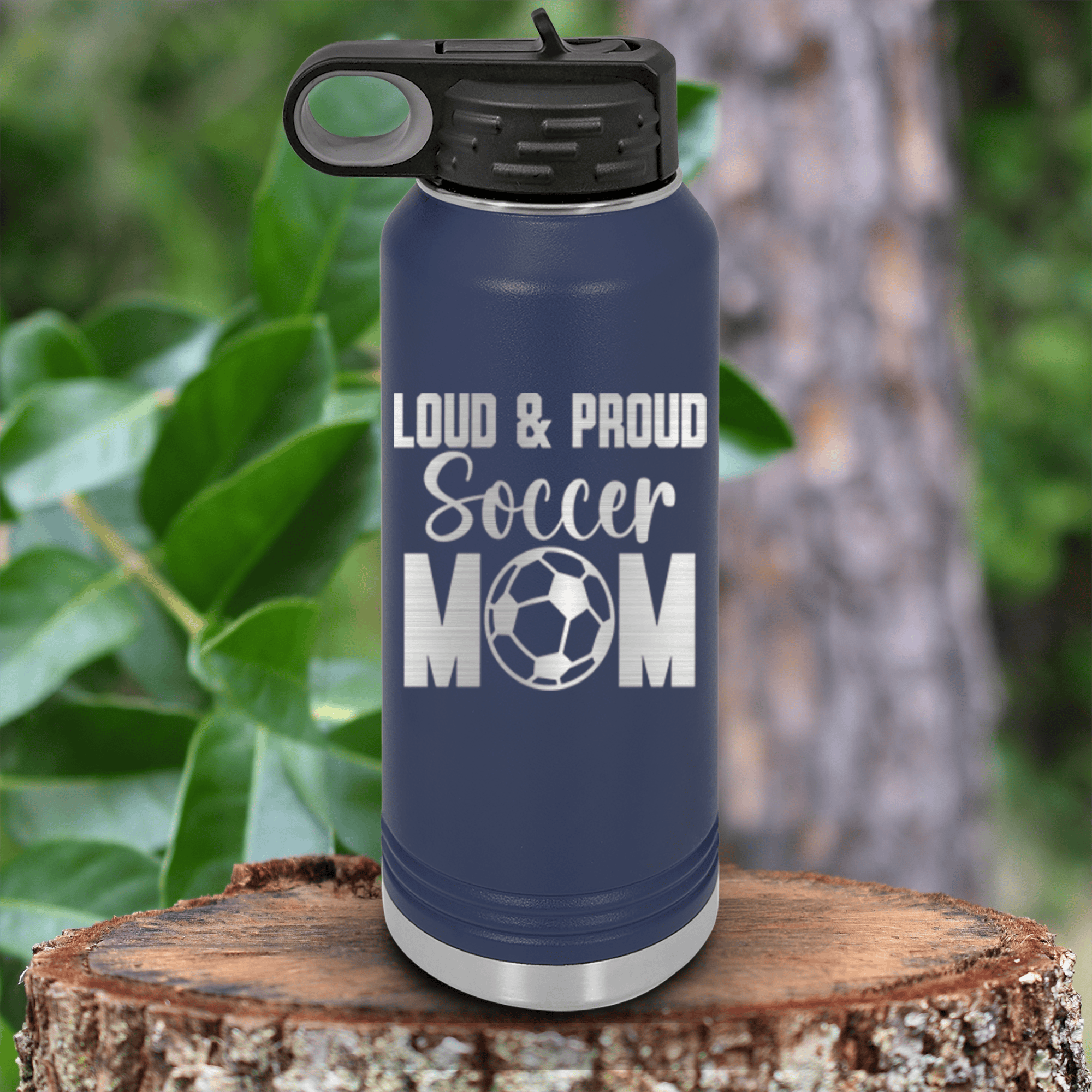 Soccer Fan Blue Thermos Bottle