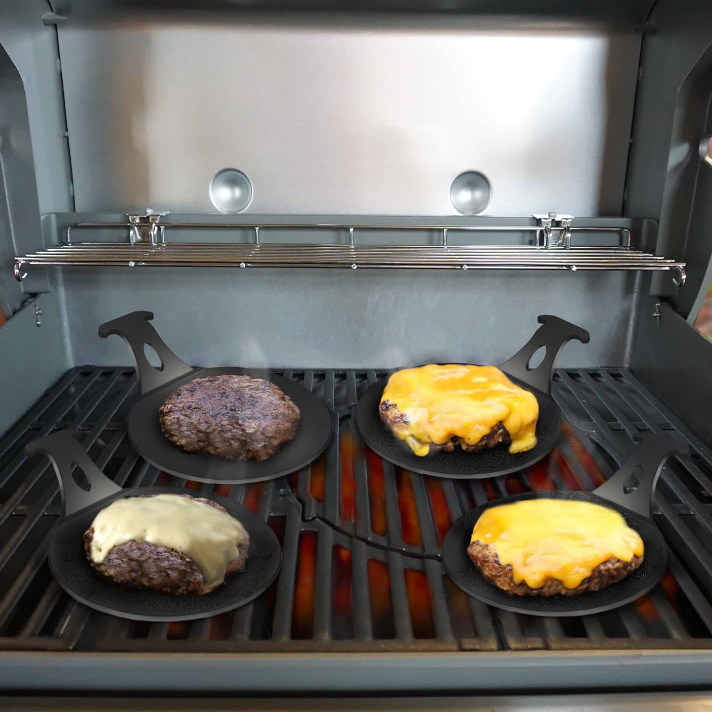 Mini Plancha Griddle for Perfect Burgers