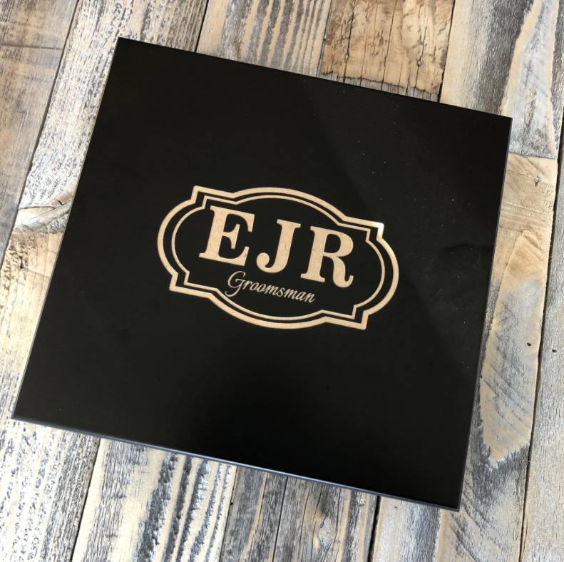 Black Personalized Humidor