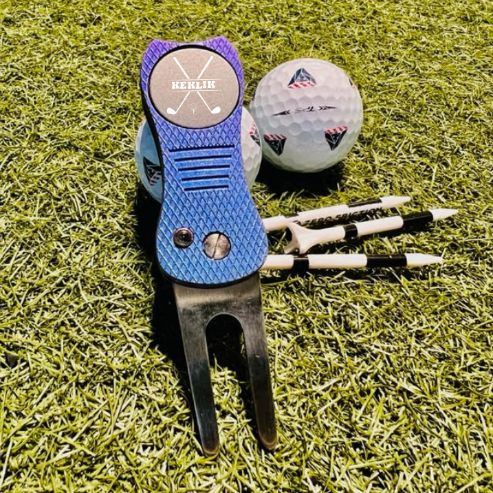 Blue Personalized Golf Divot Repair Tool